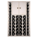 Winerex EFREN - 44 bottles + Cupboard on top - pine wood white stained