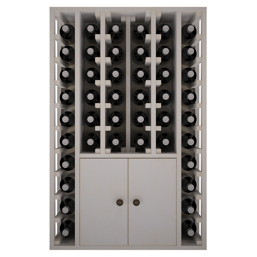 Winerex ESMA - 44 bottles + cupboard at the bottom - pine wood white stained