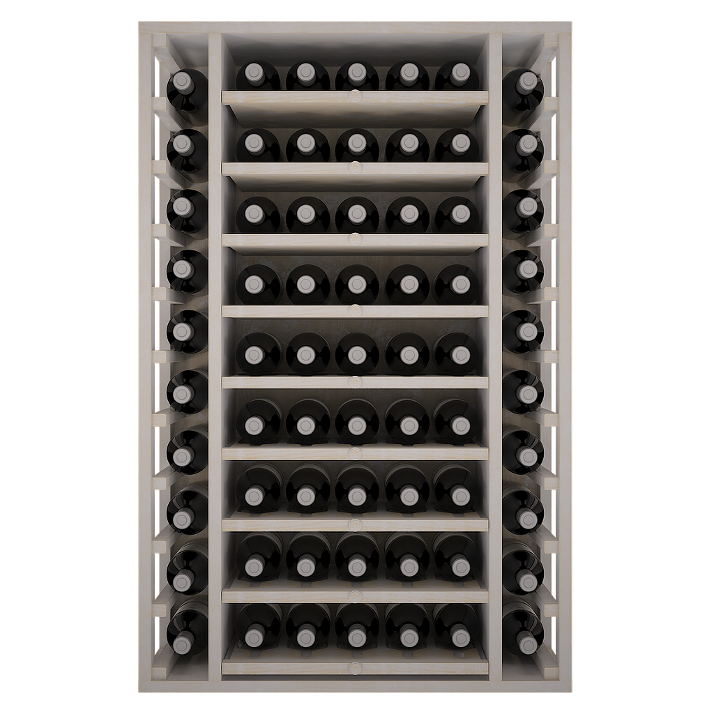 Winerex FAUSTA - 65 bottles + extendable shelves - pine wood white stained