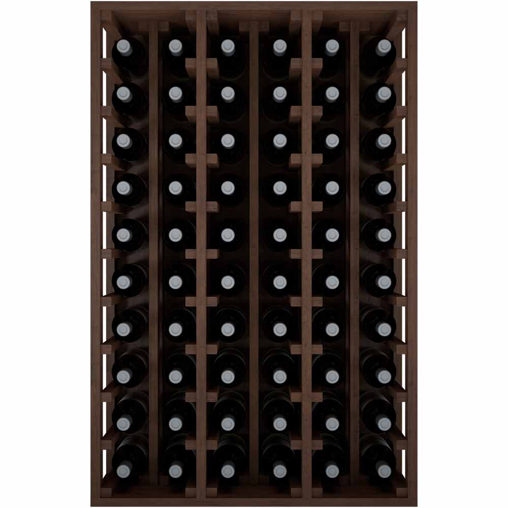 Winerex DESI - 60 Flaschen - Kiefernholz braun gebeizt