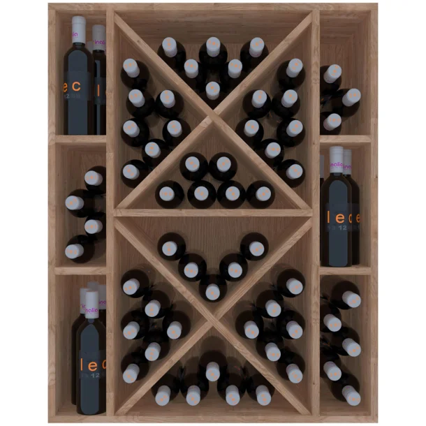 Winerex JUANA - 90 bottles - pine wood white stained