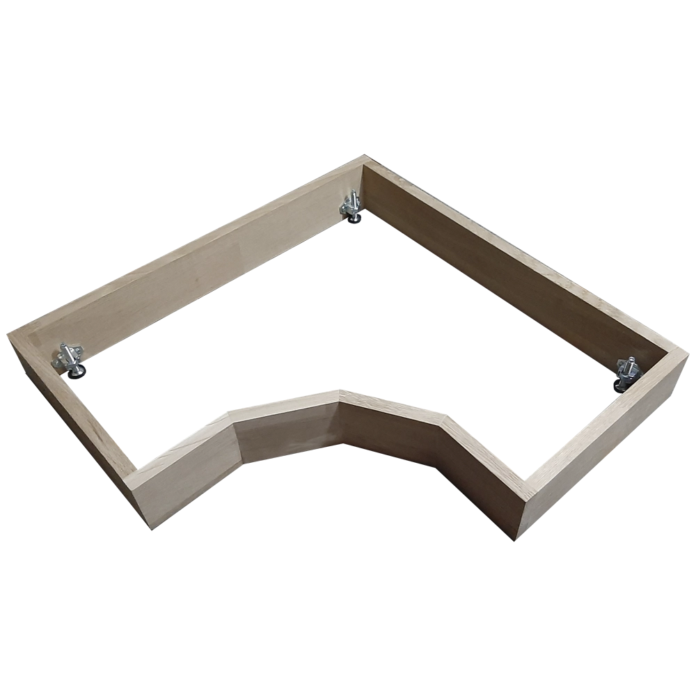 Winerex adjustable base - DIA corner module - pine wood white stained
