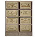 Winerex KASANDRA - for 8 wine boxes (12 bottles each) - pine wood black stained