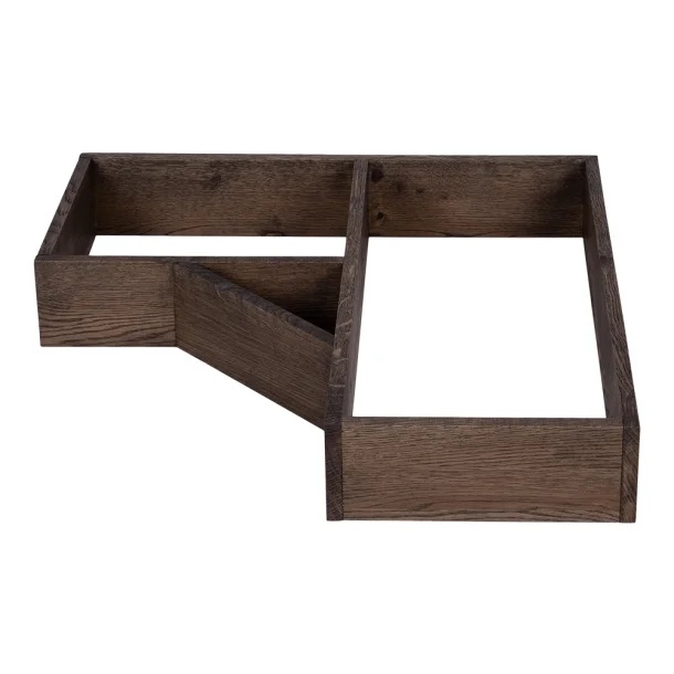 Caverack Sockel Eckmodul - Eichenholz geräuchert