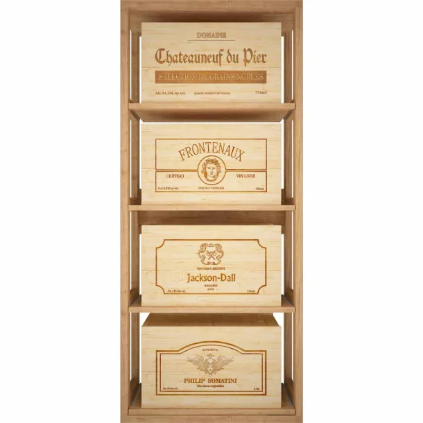 Winerex MARIA - for 4 boxes - pine wood brown stained