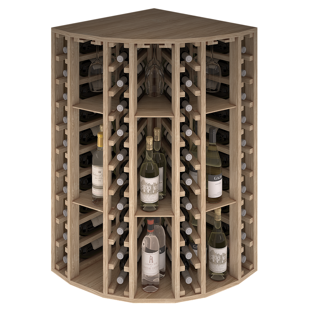 Winerex DELFO - 44 Flaschen + Eckmodul - Eichenholz