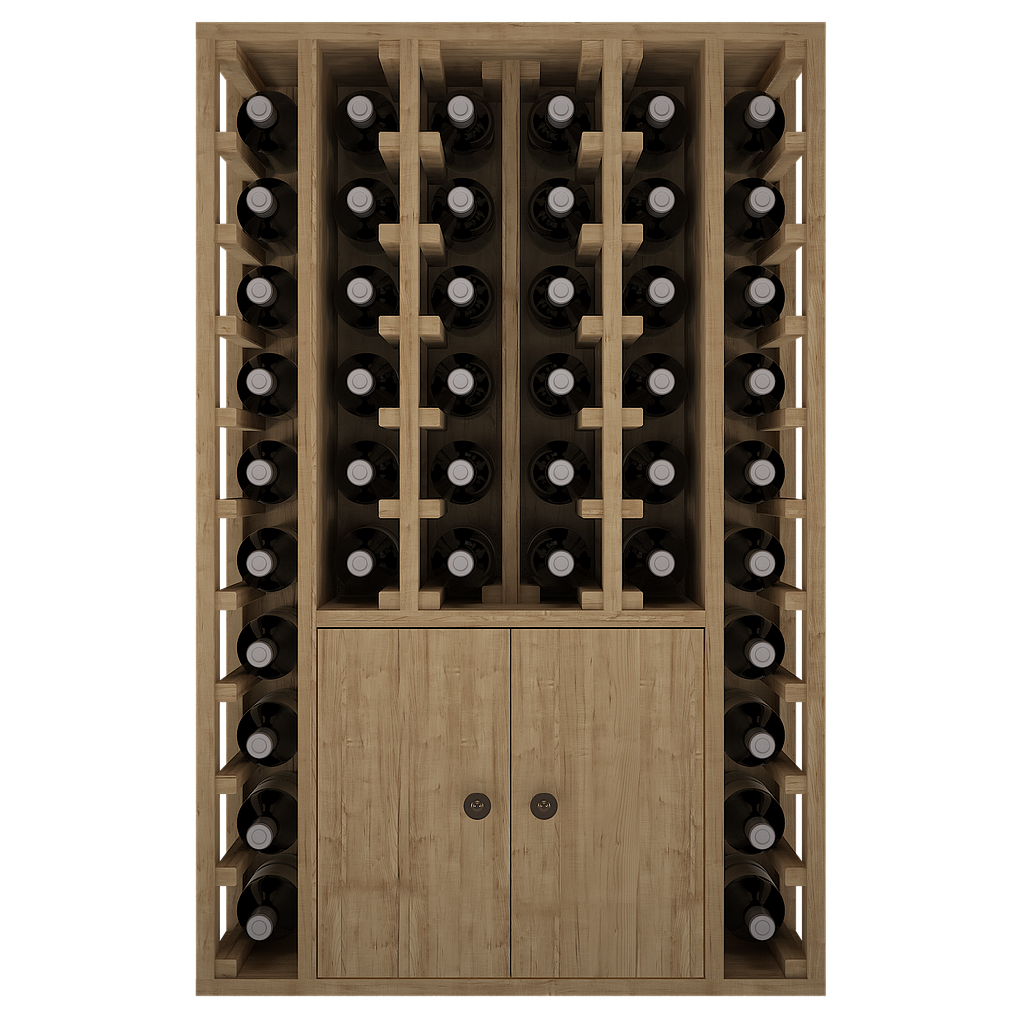 Winerex ESMA - 44 bottles + cupboard at the bottom - pine