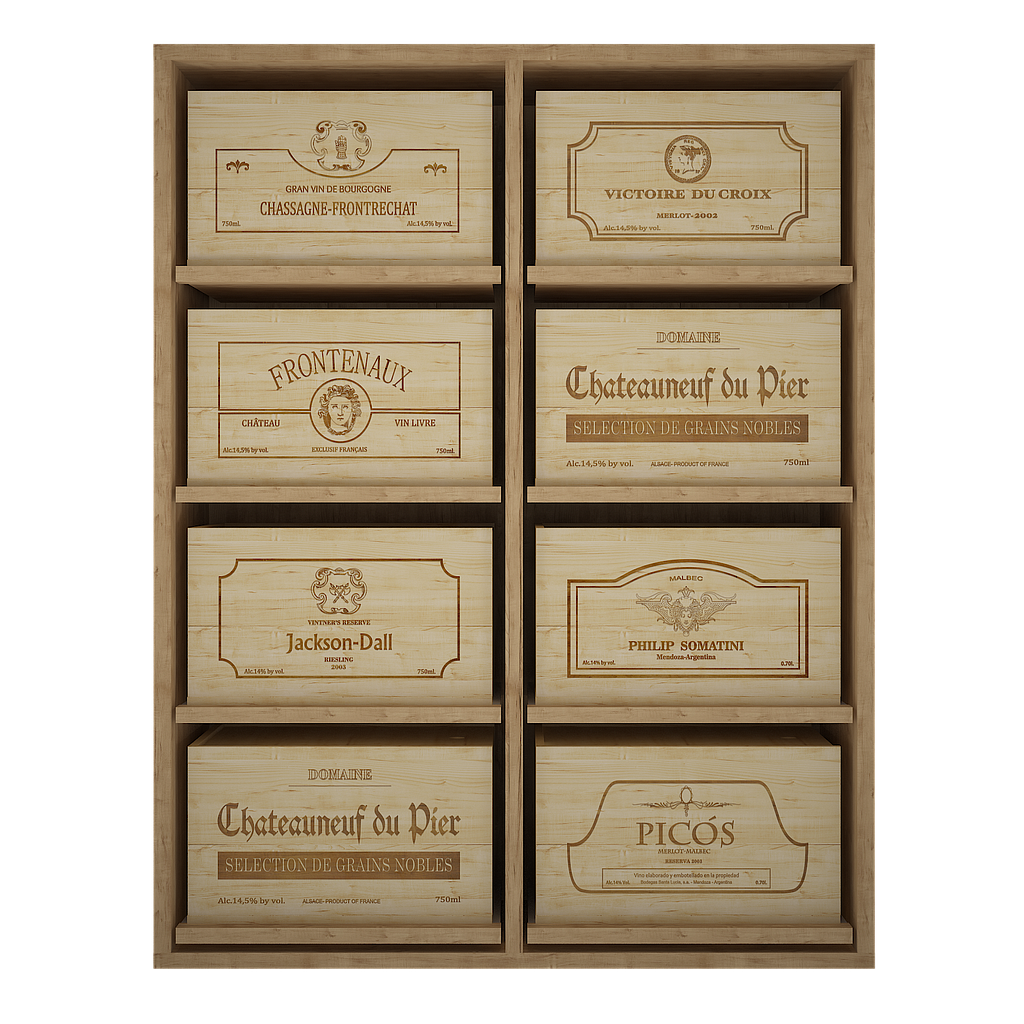 Winerex ESTELA - for 8 wine boxes - pine