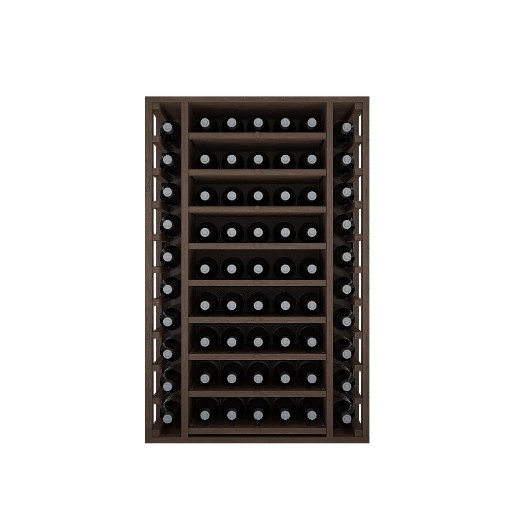 Winerex FAUSTA - 65 bottles + extendable shelves - pine wood black stained
