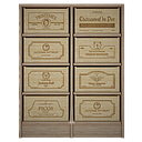 Winerex KASANDRA - for 8 wine boxes (12 bottles each) - pine