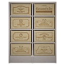 Winerex KASANDRA - for 8 wine boxes (12 bottles each) - pine wood white stained