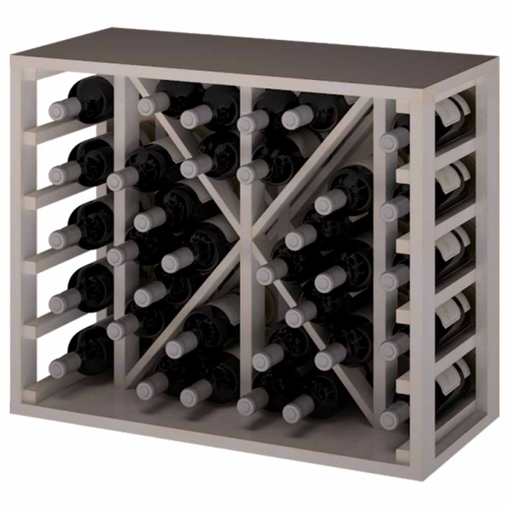 Winerex MARIO - 36 bottles - pine wood white stained