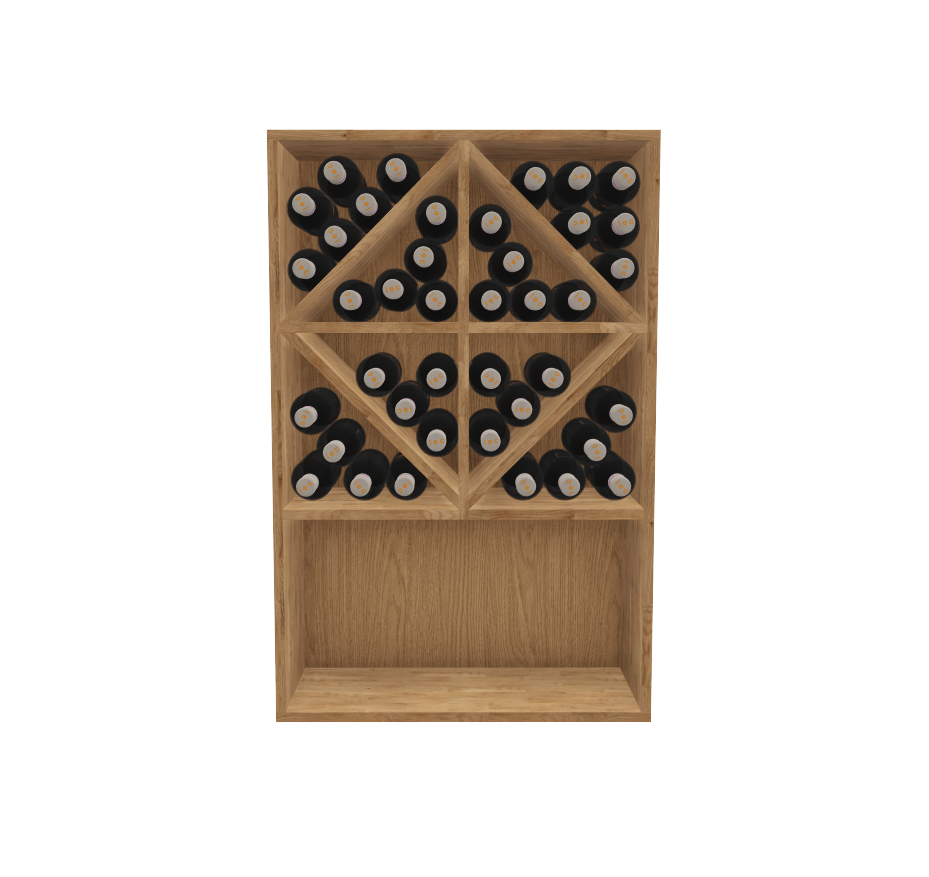 Winerex PEPINO - 64 bottles - pine wood brown stained