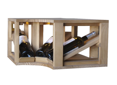 Winerex CONSUELA - 3 bottles - pine wood black stained