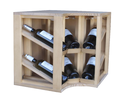 Winerex ELMO - 6 bottles - pine wood brown stained