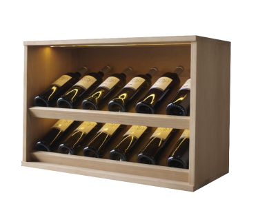 Winerex FELISA - 12 bottles - pine wood black stained