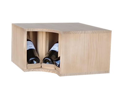 Winerex HERNANDO - 3 bottles - pine wood brown stained