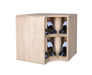 Winerex GLORIA - 6 bottles - pine wood black stained