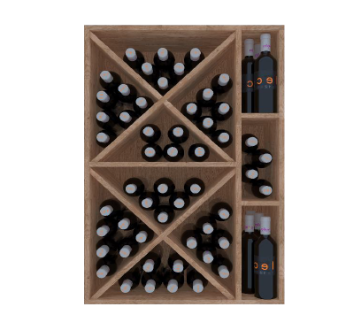 Winerex ELSA - 66 bottles - pine wood brown stained