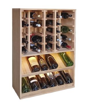 Winerex MATEO - 37 bottles - Champagne/Magnum - pine wood brown stained