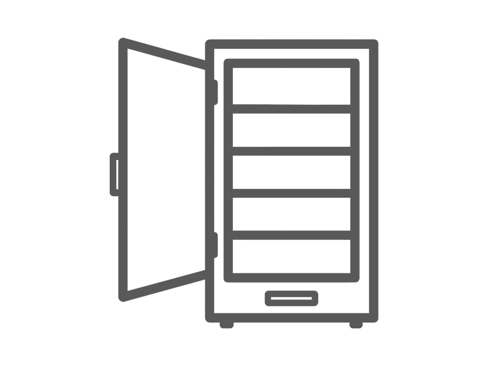 Left-hinged door on wine coolers - Pevino