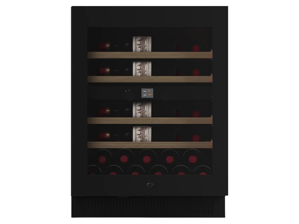 Pevino Majestic SB 39 bottles - 2 zones - black glass front