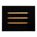 Pevino Majestic 24 bottles - single zone - black glass front - integrated - wood trim