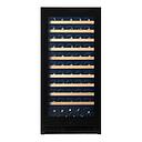 Pevino NG 113 bottles - 1 zone - black glass front - wood trim