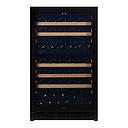 Pevino NG 74 bottles - 2 zones - black glass front - wood trim