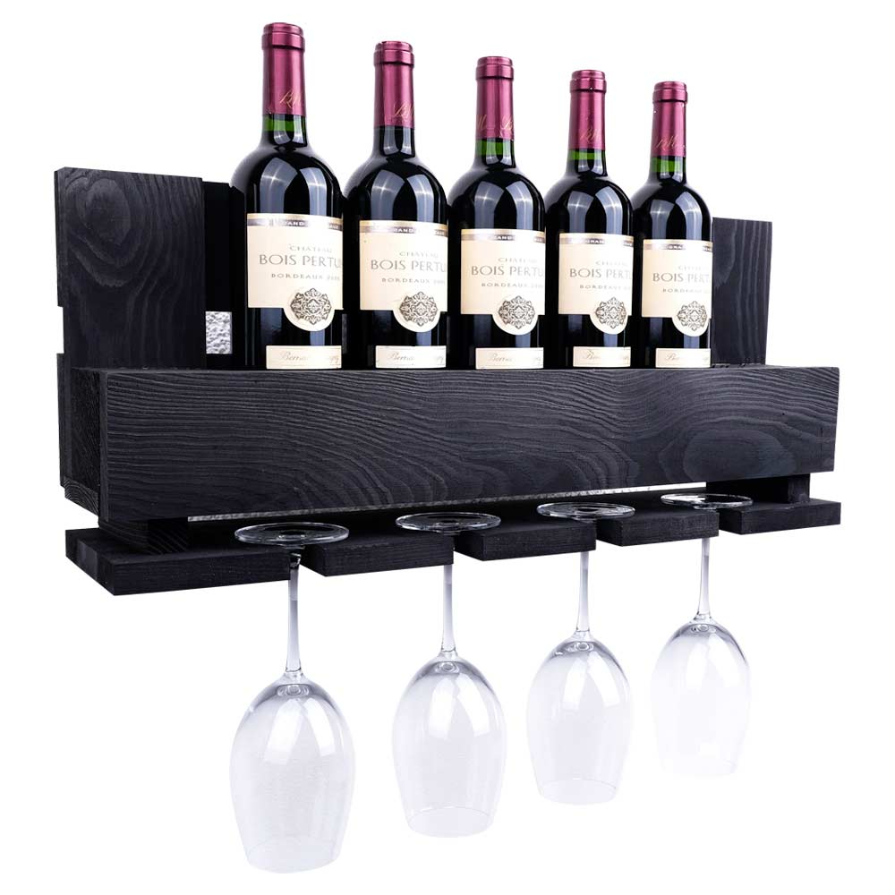 Vinobarto Freja - Schwarz - für Flaschen und Gläser - kleines Modell