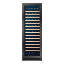 Pevino Majestic 159 bottles - 1 zone - black steel front - wood trim