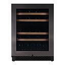 Pevino NG 39 bottles - 2 zones - black steel - wood trim