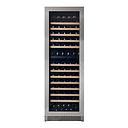 Pevino Majestic 150 bottles - 2 zones - stainless steel front - wood trim
