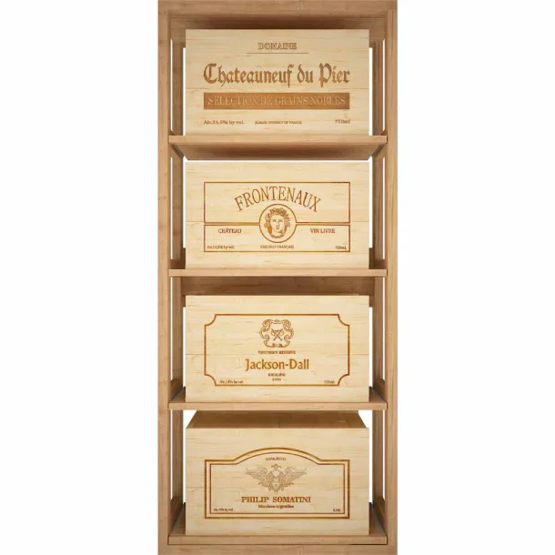 Winerex MARIA - for 4 boxes - pine wood black stained