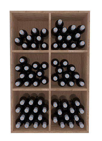 Winerex - Rafaela - 84 bottles - pine wood brown stained