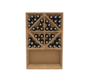 Winerex PEPINO - 64 bottles - pine wood brown stained