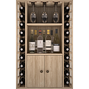 Winerex FARO - 20 bottles + cupboard and shelves - oak