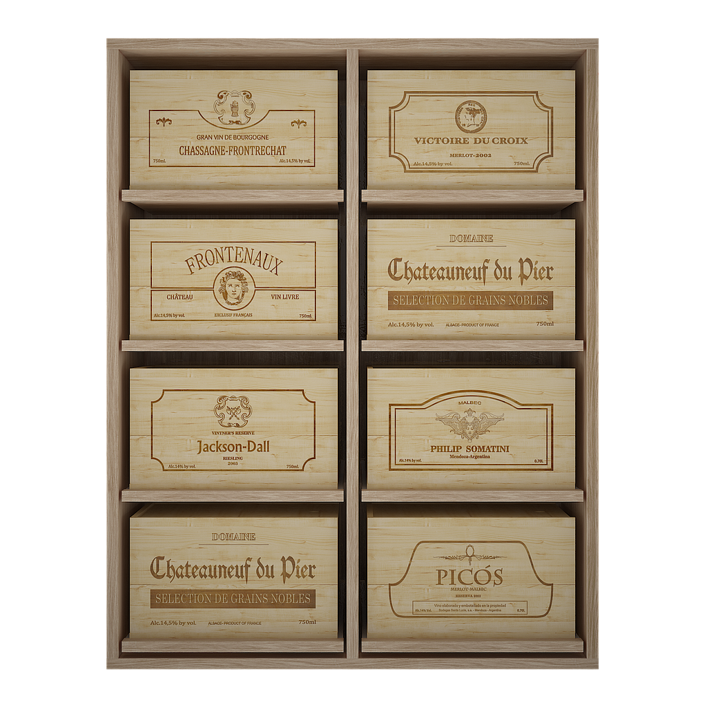 Winerex ESTELA - for 8 wine boxes - oak