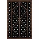 Winerex CARLO - 68 bottles - pine wood brown stained