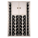 Winerex EFREN - 44 Flaschen + Schrank oben - Kiefernholz weiß gebeizt