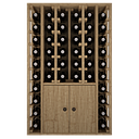 Winerex ESMA - 44 bottles + cupboard at the bottom - pine wood brown stained