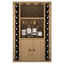 Winerex FARO - 20 bottles + cupboard and shelves - pine