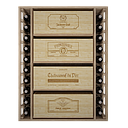 Winerex FERMIN - for 4 wine boxes and 20 bottles - pine wood brown stained
