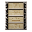Winerex FERMIN - for 4 wine boxes and 20 bottles - pine wood white stained